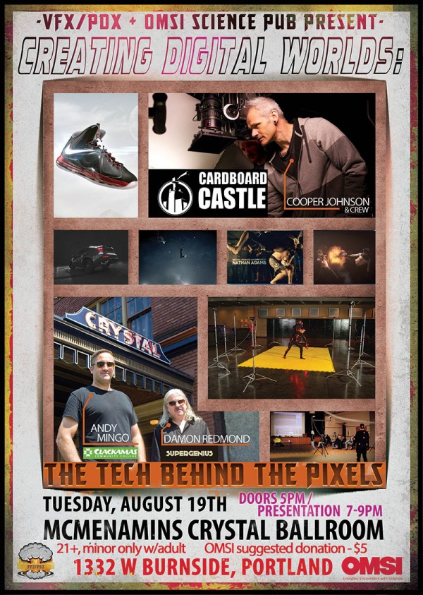 VFX/PDX and OMSI Science Pub present Cardboard Castle + Live MoCap